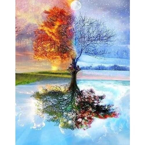 Four Season Tree of Life Poster Decorative Painting Canvas Wall Art Room Posters Wall Art Bedroom Painting