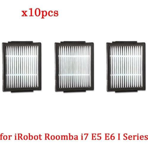 10pcs Hepa Filter for iRobot Roomba i7 E5 E6 I Series Robot Vacuum Cleaner Replacement HEPA Filters Spare Part Accessories