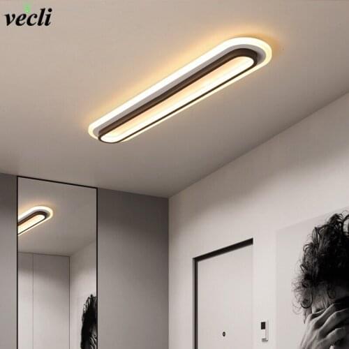 Modern Led Ceiling Lights For Living Room Bedroom Study Room Corridor White Black Surface Mounted Ceiling Lamp AC85-265V