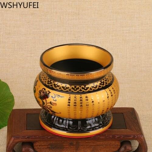 New style Ceramic incense burner Home indoor lotus heart furnace For Buddha Guanyin Home for Buddha supplies WSHYUFEI