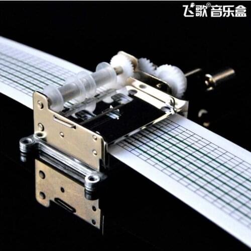 By dhl FEDEX 50 sets DIY Hand Cranked Music Box Movement Set With Hole Puncher Paper Tapes Collectibles DIY Your Song Melody