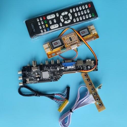 Kit For LTM220M1 1680x1050 HDMI-compatible USB VGA TV controller board driver LCD AV DVB-T DVB-T2 digital 4 CCFL panel remote