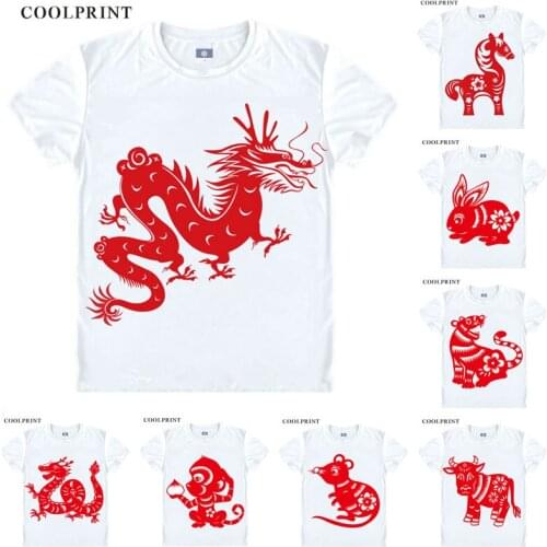 Beautiful Paper Cutting Art Traditional Culture Zodiac Signs T-shirt Lovers Printed Custom Shirt Tank Top Short Sleeves Vintage