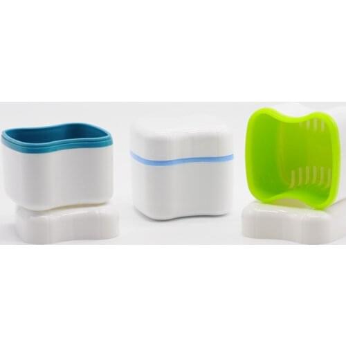 Lab Item False Teeth Rinsing Basket Container Bath Appliance Denture Storage Box