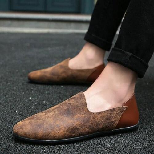 Soft Leather Men Driving boat Loafers New Handmade Casual Shoes Men Moccasins For Men Leather Flat Shoes big size 38-48 jjip