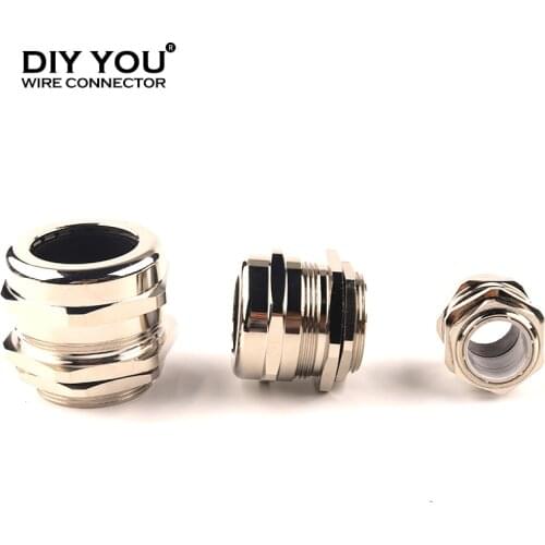 1 Pcs Metal PG29 PG36 PG42 PG48 IP68 Waterproof Cable Gland Connector high quality Copper nickel plating Cable Connector