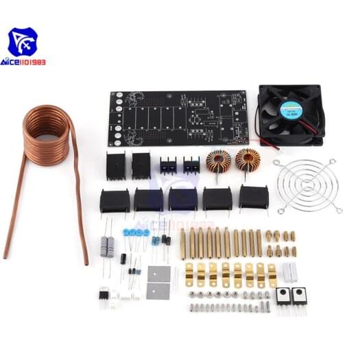 Diymore DIY Kit ZVS Induction Heating Board 1000W DC 12-36V 20A Heater Cooling Fan with Tesla Module Coil for Car