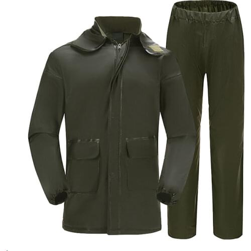 Outdoor Men Adult Raincoat Travel Rain Pants Waterproof Reusable Impermeabile Pioggia Large Motorcycle Rain Gear Set MM60YY