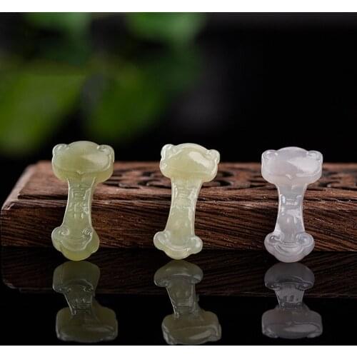 Natural Stones Nephrite Carving Yu Ruyi Pendant Hetian Jade necklace Bracelets DIY Jewelry Accessories