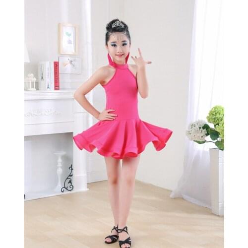 Girls' Latin Dance Dress Children Dance Leotard Uniform Girl Stage Performance Show Clothing Rumba Qiaqia Dance Suit B-5654