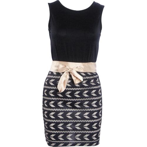 Maternity Slimming Diamond Printed Mini Shirt Dress with Belt Patchwork High Elastic Knit Faux Wrap Slit T-Shirt Dress Tunic Top