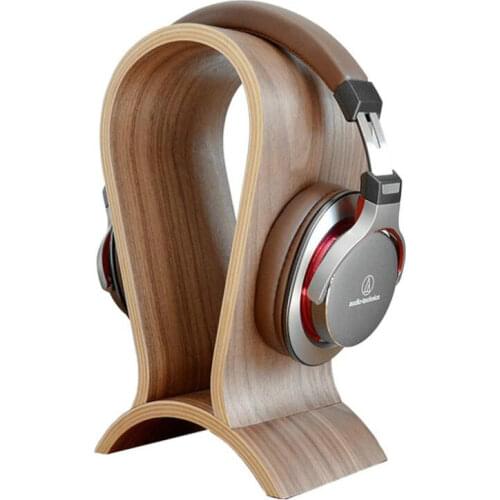 Headphone Stand Wood Headset Holder Speaker Stand Arch Shape Earphone Hanger Desk Display Shelf Rack For Headphone Fashion 1pc