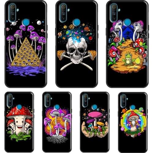 Psychedelic Magic Mushroom For OnePlus 9 Pro 8 Pro Nord 8T 9R Case For OPPO Realme 8 Pro Q3 6 7 Pro C15 C3 GT Cover
