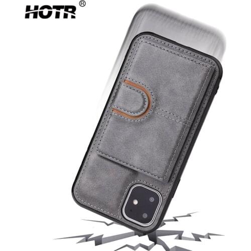 For iPhone 12 Mini Luxury Leather Back Cover Case For iPhone 11 Pro Max X XS XR 6 6s 7 8 Plus SE 2020 With Card Pocket Bag Funda