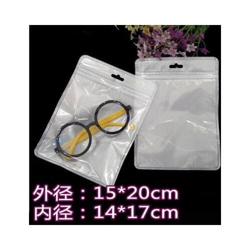 Retail 15*20cm 100Pcs/Lot 5.9"x7.87" Clear Self Seal Zipper Plastic Bags With Hang Hole Ziplock Zip Lock Poly Packaging Bags