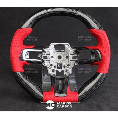 LED Performance Steering Wheel Display Compatible Mustang + 100% Real Carbon Fiber