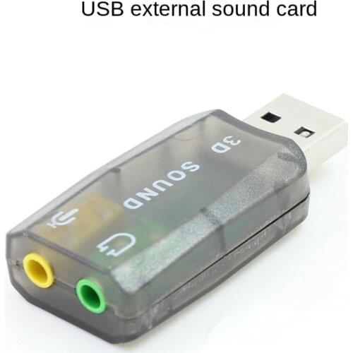 External USB Sound Card Adapter Audio 5.1 Virtual 3D USB To 3.5mm Microphone Speaker Headphone Interface for Laptop PC Adapter
