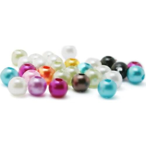 Pick Size 4/6/8/10mm Mixed ABS Color Imitation Pearls Round Plastic Loose Beads for DIY Bracelet Jewelry Findings
