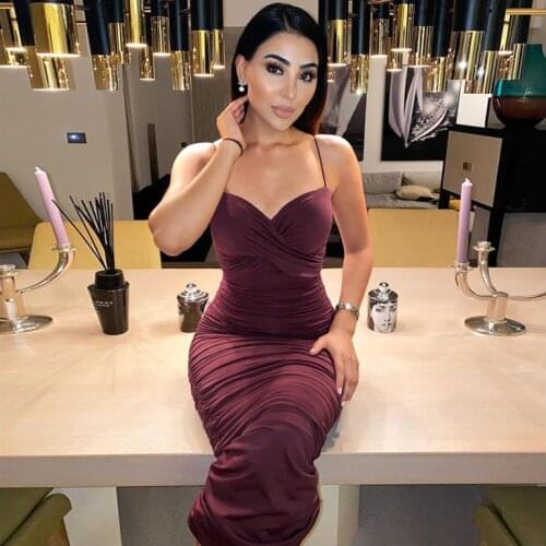 Women Dresses Sexy Deep V Neck Slim Spaghetti Strap Sleeveless Mini Dress Elegant Charming Summer Spring Female Party Bodycon