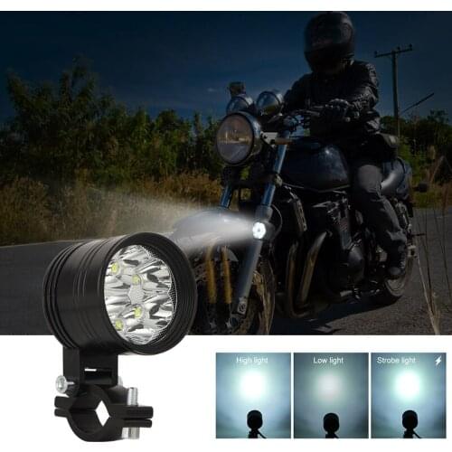1/2pcs High-power Electric Motorcycle Spotlights Led Battery Motorcycle Lamp Spotlight Lens 4LED 6LED Headlights Car Lights