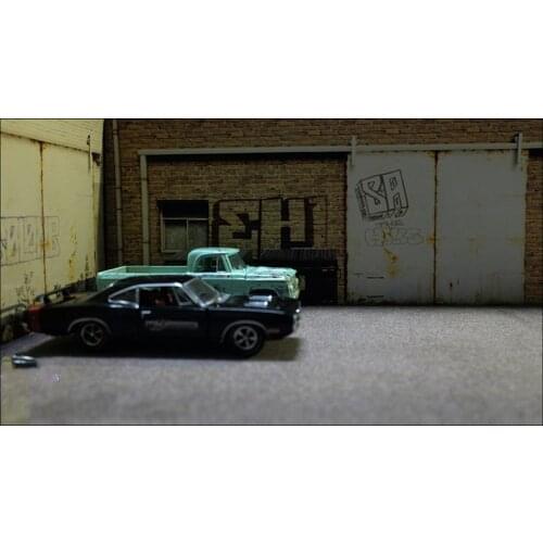 1/64&1/43&1/32&1/24 European And American Style Factory Warehouse Garage Street Parking Lot Fit Car Model Toy Collection Display