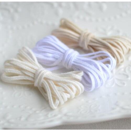 10 Meters/lot 2mm Width White Beige Cotton Lace Belt Decoration Ribbon Cotton Lace Trim For DIY Scrapbooking Decoration