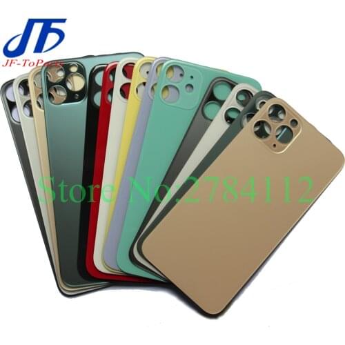 25- 50Pcs With Wide Big camera hole Back Battery Glass Cover Replacement For iPhone 11 Pro Max 11Pro Rear Housing Door Repair