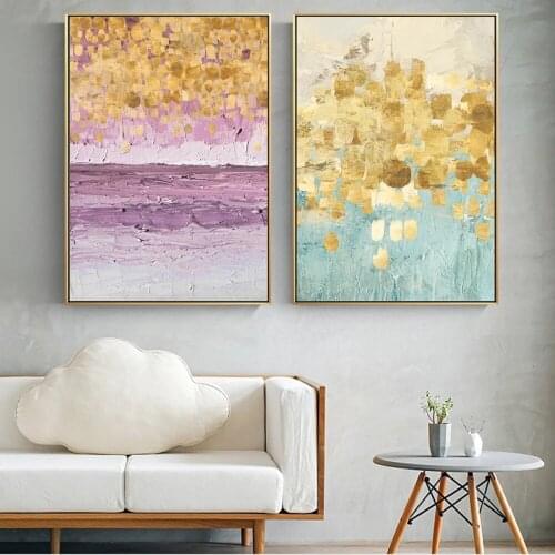 Abstract Graffiti Wall Art Canvas Paintings For Living Room Golden And Turquoise Canvas Prints Cuadeos Decor Posters And Prints