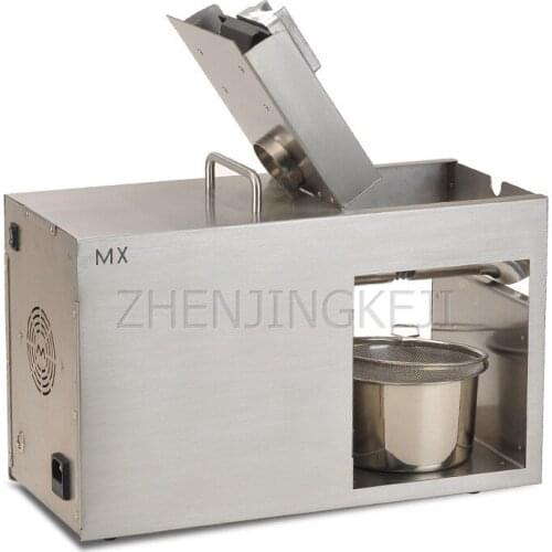 Oil Press Automatic Stainless Steel Small Electric Large Oil Output Hot And Cold Intelligent Peanut Rapeseed Oil Press 220V