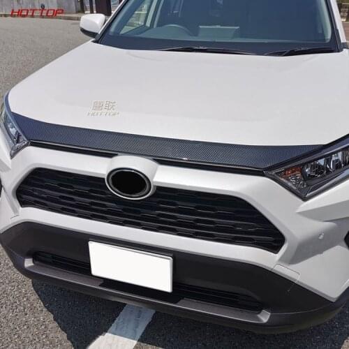 Car Accessories Front Machine Hood Bonnet Strip Molding Trim ABS 1pc For Toyota RAV4 XA50 2019 2020 (ABS Glossy Chrome)
