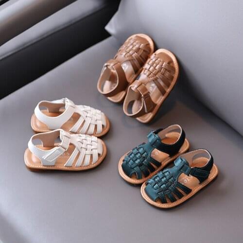 Childrens sandals 2021 summer new woven sandals Girls Princess sandals Baby Toddler shoes Soft bottom Non-slip beach shoes