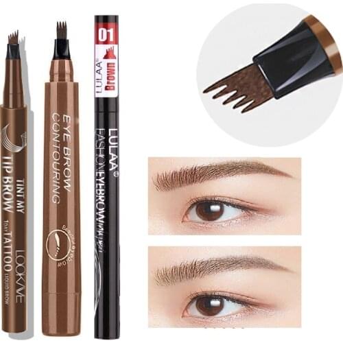 5 Fork Liquid Eyebrow Pencil Tattoo Eyebrow Extremely Fine-grained Liquid Eyebrow Pen Natural Microblading Eyebrow Pencil TSLM1