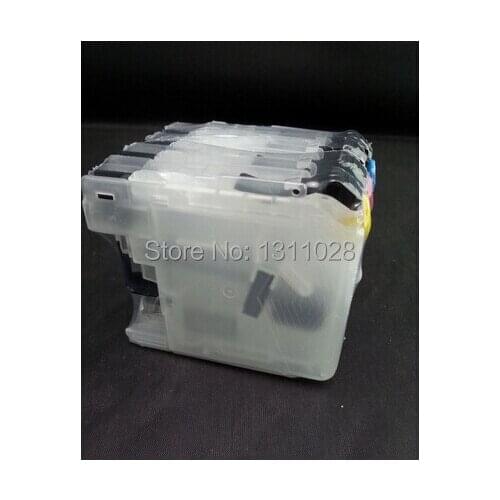 INK WAY NEW CHIPPED Short type refillable inkjet cartridge for LC597BK LC595 C M Y used for MFC-J2510
