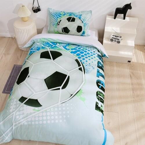 Boys 3D Baseball Bedding Set Single Size Cartoon Kids Duvet Covers Set 2/3 Pieces Bedspread with Pillowcases American Football