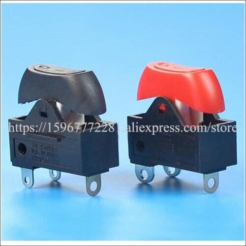 5PCS rocker switch KCD1-122-1 6A 250VAC OFF-ON-ON 3 Position Hair Dryer Rocker Switch 3 Pin SPDT Audio Switch