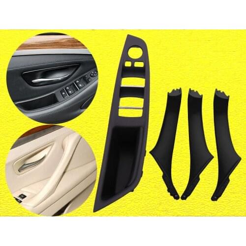 Left Hand Drive LHD For BMW 5 series F10 F11 Gray Beige Black Car Interior Inner Door Handle Panel Pull Trim Cover