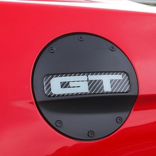 Carbon fiber pattern car fuel tank cap cover decoration modification accessories For Ford Mustang 15-20 fuel tank cap modified