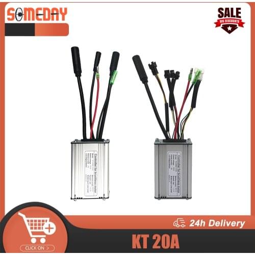 SOMEDAY Electric Bike 24V Controller 20A 9 Mosfets 250W Brushless Motor Controller Square Wave SM/Waterproof Plug Without Lght