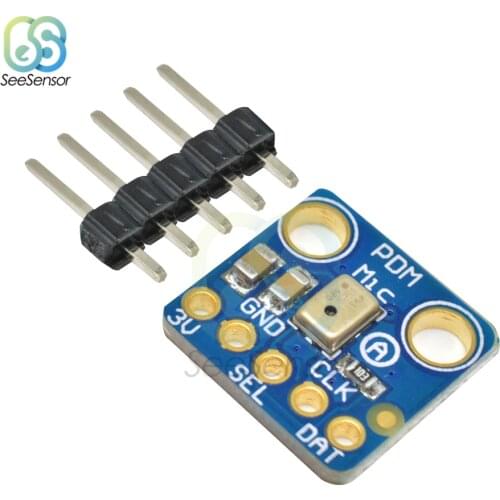 MP34DT01 PDM MEMS Microphone Breakout Board Pulse Density Modulation Output Microphone Module Audio Development Tools 1.8V-3.3V
