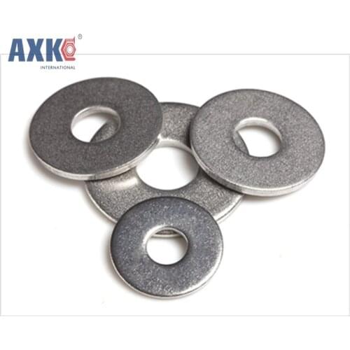 50Pcs M2.5 M3 M3.5 M4 M5 M6 M8 DIN9021 GB96 304/A2 Stainless Steel Large Size Flat Washer AXK138