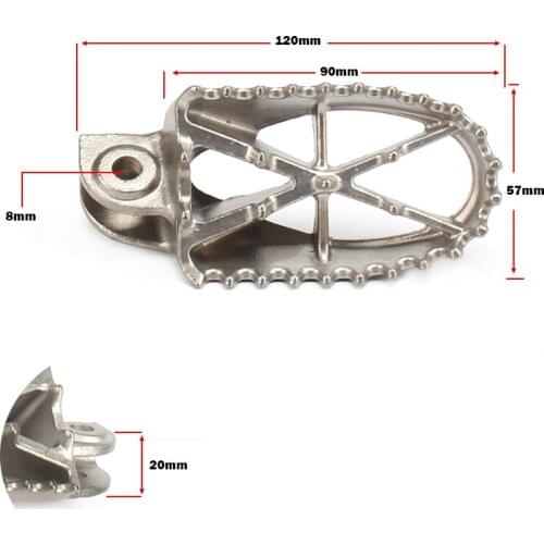 Stainless Steel Motorcycle Footpegs Foot Pegs Rest For Pit Dirt Motor Bike Pitster Pro XR50 CRF50 CRF70 SSR Thumpstar Motocross