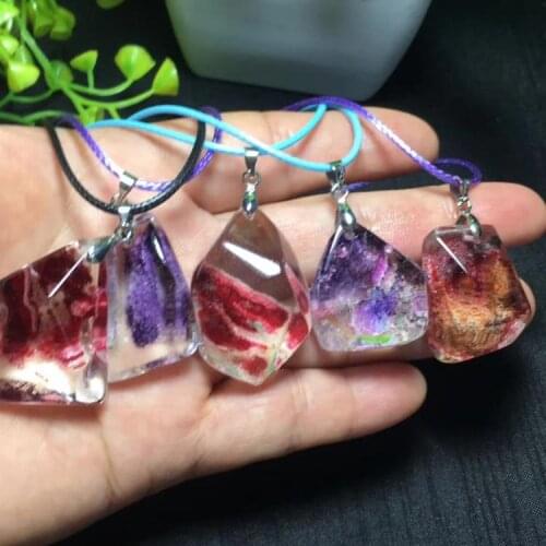 Purple red crystal pendant crystal stone decoration
