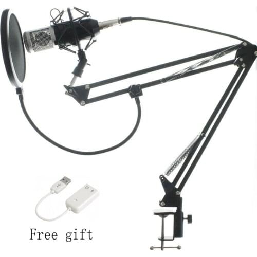 Bm 800 Studio Microphone Professional microfone bm800 Condenser Sound Recording Microphone with pop filter NB35 arm For computer