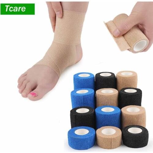 Tcare Self Adherent Wrap Self Adhesive Tape Cohesive Bandage Tape, Strong Elastic Sports Tape for Wrist, Stretch Athletic Tape
