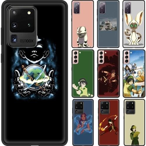 Silicone Case for Samsung Galaxy S21 S20 Ultra Luxury Cover for Galaxy S10 S9 S8 Plus 5G Shell Anime Avatar The Last Airbender
