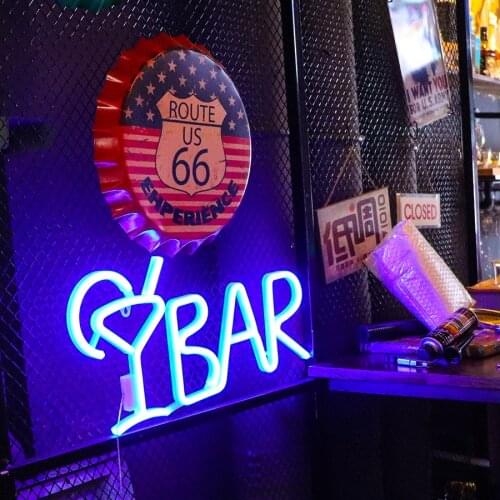 LED BAR Neon Sign Light Juice Letter Wall Neon Lamp with Remote Control for Snack Shop Bar Party Home Art Decor Christmas Gift
