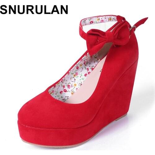 SNURULAN Women high-heeled shoes plus size platform shoes women shoes Women Shoes Wedding shoes E063