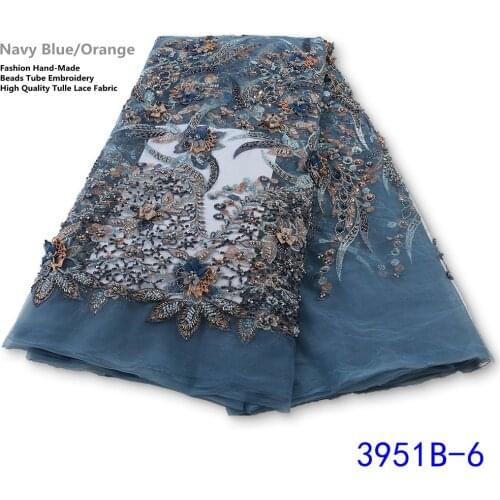 XIYA Nigerian Lace Fabric 2021 High Quality Lace Beaded Fabric Laces African French Lace Fabric with Sequins 3951B