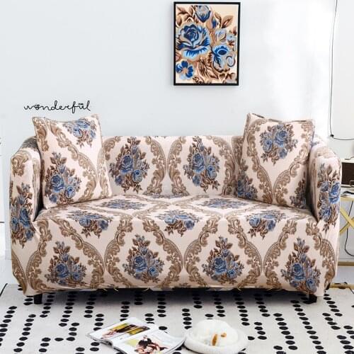 S-emiga sofa protector floral sofa covers for living room elastic stretch slipcover sectional corner sofa covers 1/2/3/4-seater