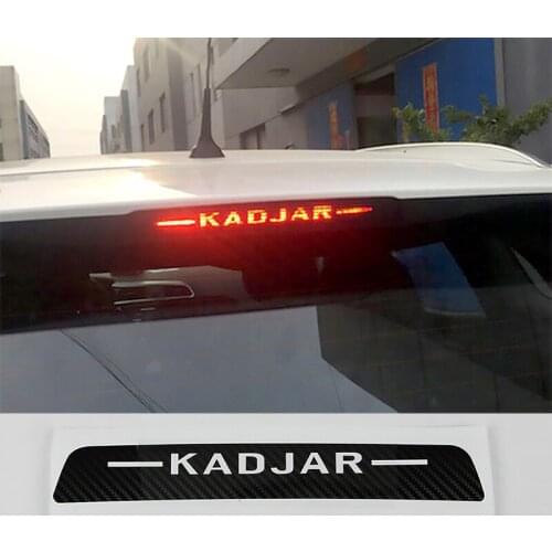 1PCS Car Styling Black Carbon Fiber High Brake Light Decoration Stickers For Renault kadjar Decals Accessories